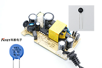 10D561K压敏电阻和MF72 5D-9热敏电阻用于博源24W DC电源适配器